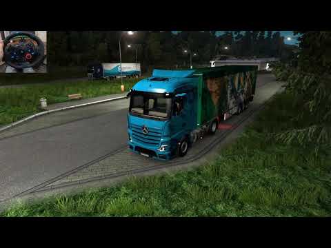 New Mercedes Benz Actros 1845 - Great Truck | Euro Truck Simulator 2 | Logitech g29 gameplay