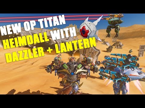 War Robots New HEIMDALL Titan with DAZZLER + LANTERN Energy Weapons and WHITEOUT drone