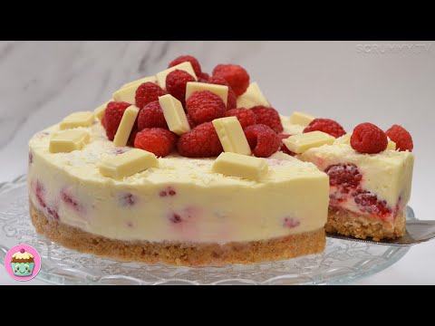 White Chocolate and Raspberry Cheesecake [No Bake]