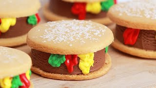 CHEESEBURGER ICE CREAM SANDWICHES - NERDY NUMMIES