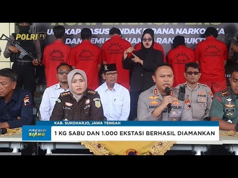 POLRES SUKOHARJO UNGKAP KASUS NARKOTIKA, 1KG SABU DAN SERIBU EKSTASI DIMUSNAHKAN