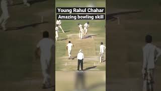 Young Rahul chahar old video | Rahul chahar bowling | #shorts #rahulchahar #cricket #chahar #mi