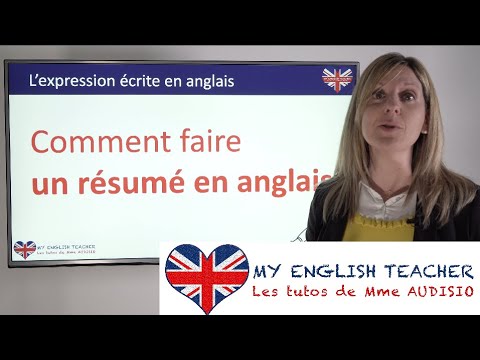 Méthodologie B2 - Comment faire un RESUME en anglais ?