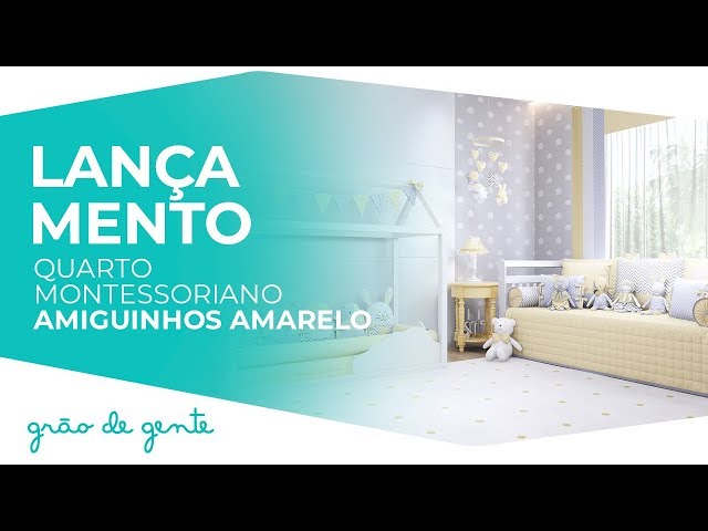 Quarto de Bebê Montessoriano Amiguinhos Amarelo - Grão de Gente