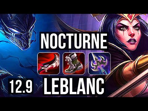 NOCTURNE vs LEBLANC (MID) (DEFEAT) | 2.7M mastery, 7 solo kills, 500+ games | KR Diamond | 12.9