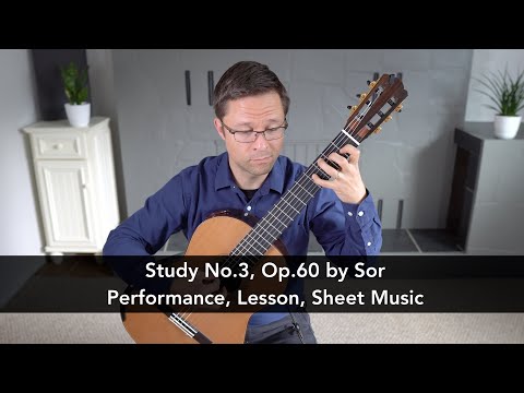 Study No.3, Op.60 by Fernando Sor and Lesson for Classical Guitar