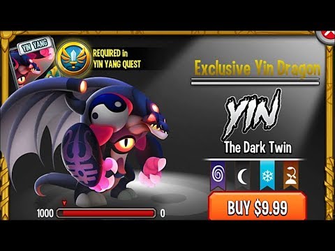 Dragon City - Yin Dragon "The Dark Twin" [Exclusive VIP Dragon | Only $10 Bucks]