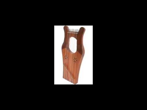Mid-East HKNMW-L Mini Kinnor Harp Walnut with Gig bag & Tuning Tool- Light image 8
