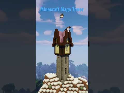 Minecraft Mage Tower Building🧙🏻‍♂️❤️ #shorts