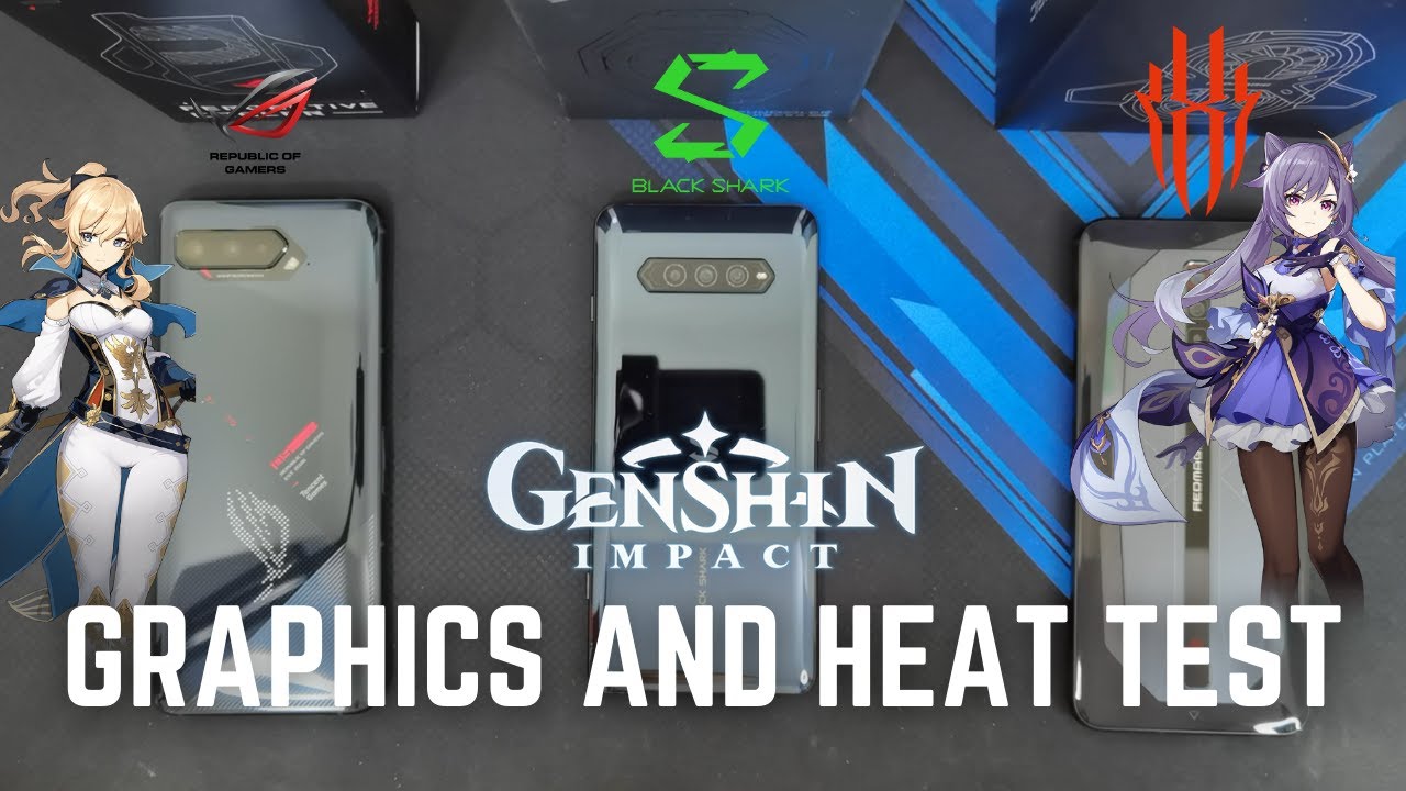 Redmagic 6 Pro vs Black Shark 4 Pro vs Rog 5 Genshin Impact Graphics and Heat Test - Coolers Tested