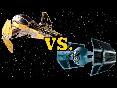 Anakin's Eta-2 Actis-class Interceptor vs. Vader's TIE Advanced x1 - Starfighter Comparison