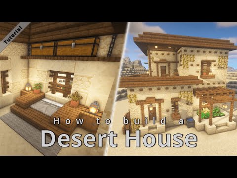Minecraft: How to build a Desert House | full survival tutorial [interior and exterior design]