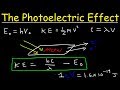 Photoelectric Effect, Work Function, Threshold Frequency, Wavelength, Speed & Kinetic Energy, Electr