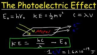 Photoelectric Effect, Work Function, Threshold Frequency, Wavelength, Speed &amp; Kinetic Energy, Electr