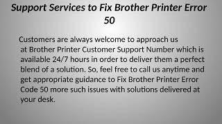 Brother Printer Error 50