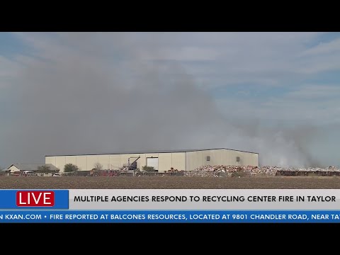 Multiple agencies respond fire at Taylor recycling center