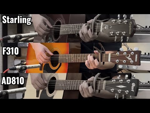 Yamaha F310 vs Cort AD810 vs Epiphone Starling | Fingerstyle Sound Test | No Effect! 