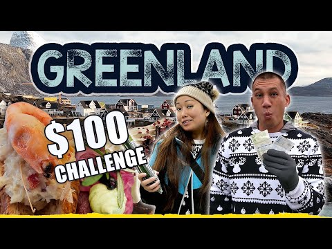 $100 Food Challenge in Nuuk! How expensive is Greenland? Grocery, Café, Fast Food, Market