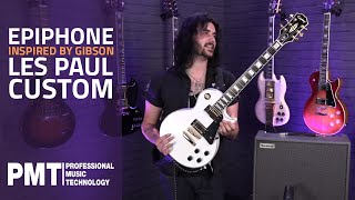 Video thumbnail for Epiphone Les Paul Custom Alpine White - Epiphone Inspired By Gibson Series by PMTVUK