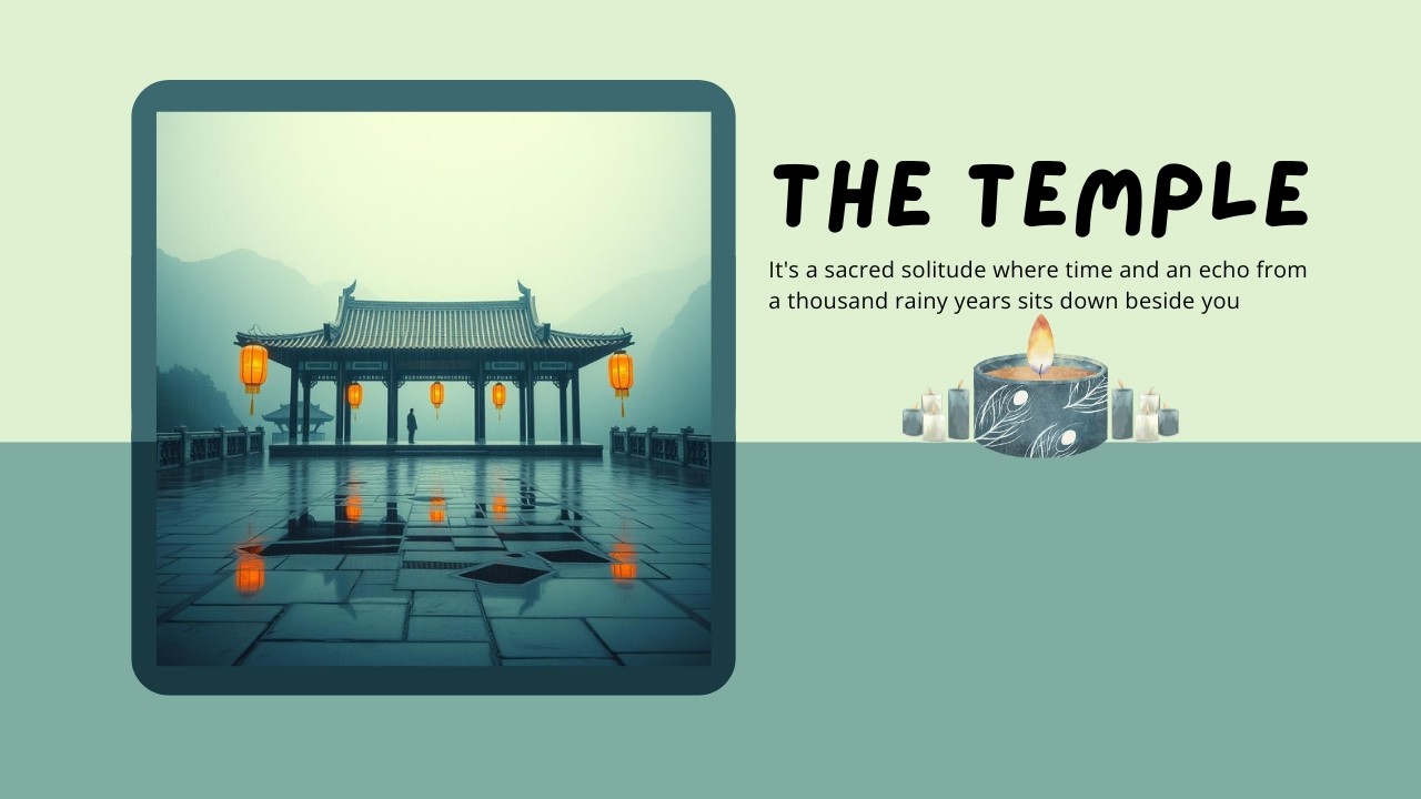 it’s a rainy day in the highlands and you’re hidden in a shrine 🕯️✨| The Temple