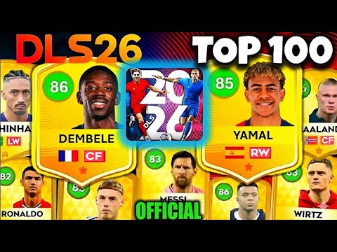 TOP 100 BEST PLAYERS in DLS 26 – OFFICIAL RATINGS UPDATE | Dream League Soccer 2026