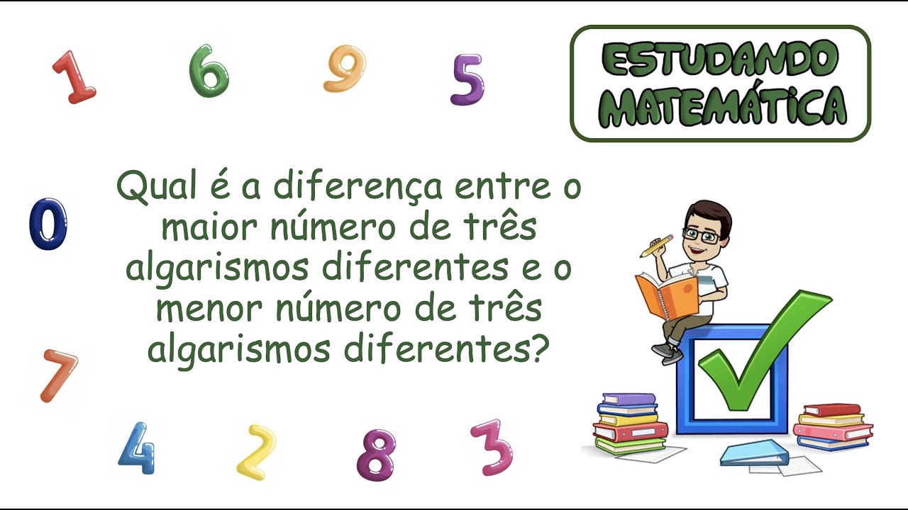 Qual é a diferença entre o maior e o menor número de três algarismos diferentes? - BNCC