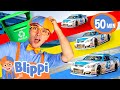 Blippi S NASCAR Recycling Challenge Educational Car Videos For Kids