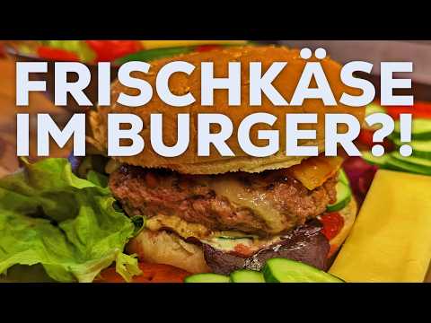 Beef & Lamb Burger mit Frischkäsefüllung — Familienrezept