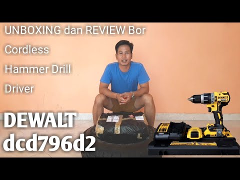 Smūginis suktuvas - gręžtuvas DeWalt DCD796D2-QW, 18V, 70Nm, 2x2.0Ah video