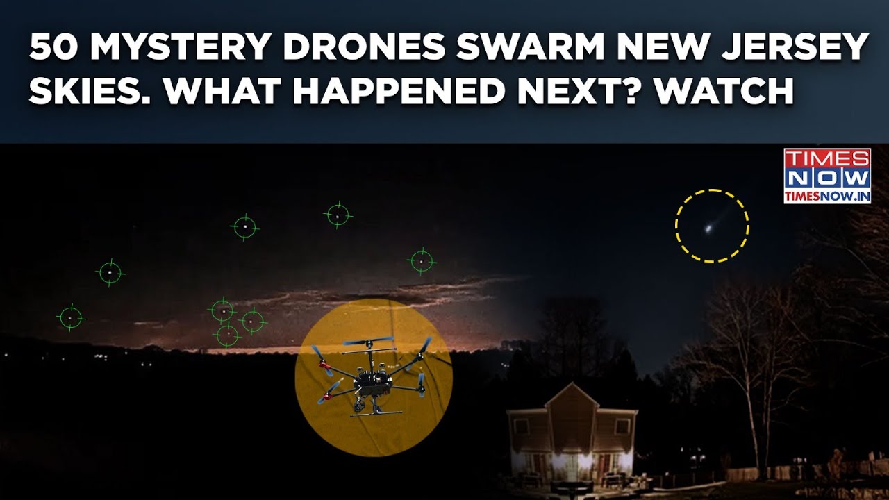 US UFO Mystery: 50 Drones Swarm New Jersey Sky? Viral Video Fuels Conspiracy Theory| Shoot Down Call