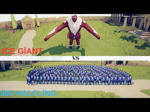1 Ice Giant VS 300 Halfling/Totally Accurate Battle Simulator