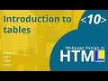 HTML Webpage Design Part 10: Introduction to tables