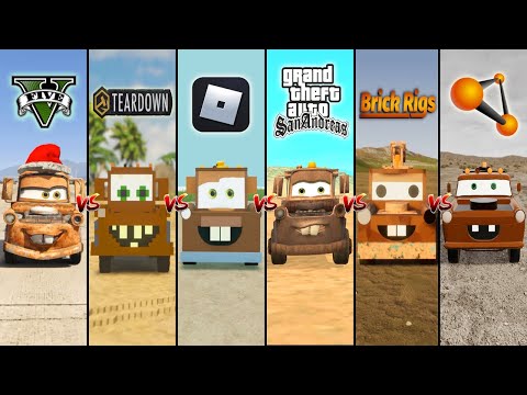 GTA 5 Tow Mater vs Teardown vs Roblox vs BeamNG drive vs GTA SA vs Brick Rigs - WHICH IS BEST?