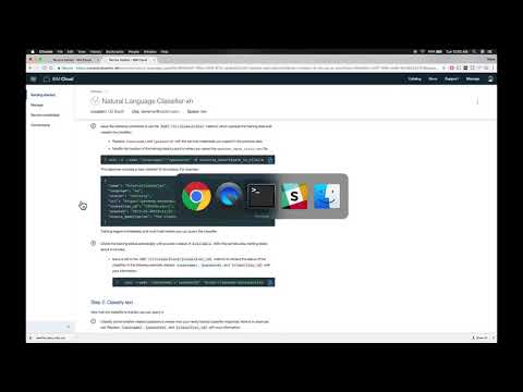 IBM Watson Natural Language Classifier Tutorial Walk through