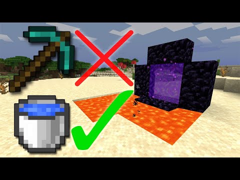 Best WAY To Make a Nether Portal in Minecraft 1.16
