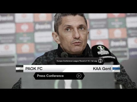 Press Conference: PAOK FC - KAA Gent – Live PAOK TV