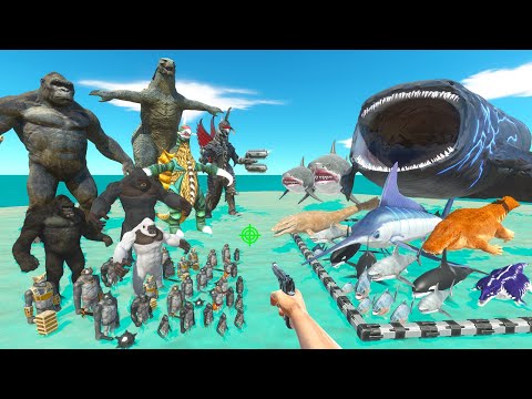 FPS Avatar Rescues Aquatics and Fights Mutant Primates in Aqua Park - Animal Revolt Battle Simulator