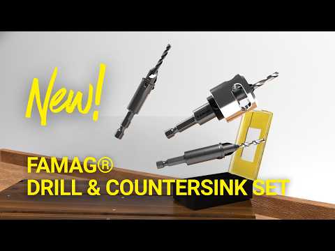 New! FAMAG Drill & Countersink Set for hardwood