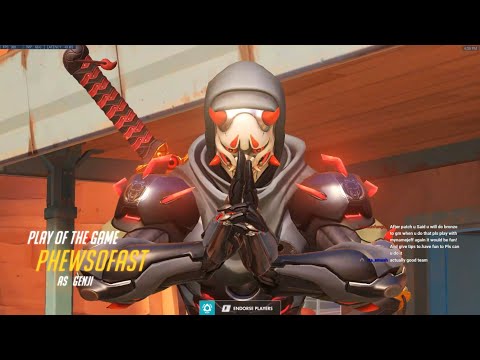 Overwatch Fastest Genji God Necros Destroys Whole Enemy Team -POTG-