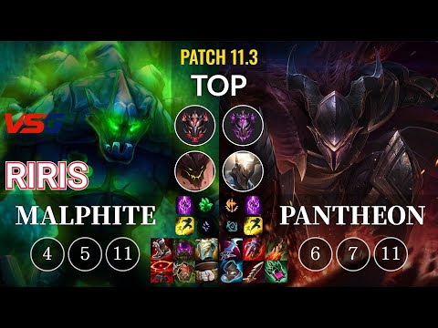 VSG Riris Malphite vs Pantheon Top - KR Patch 11.3