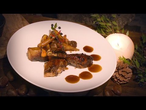 Pintade aux marrons et légumes anciens