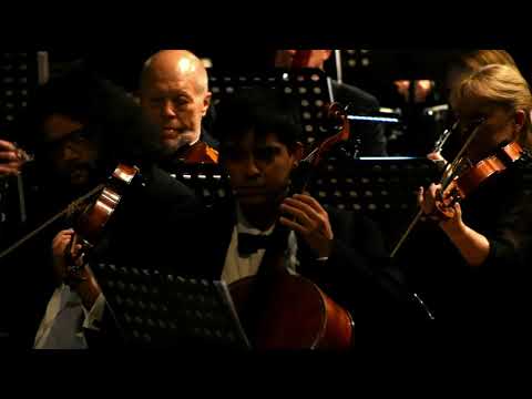 Katerina Mina performing at the International Composers Festival in England, in September 2018.