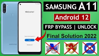 Samsung A11 Android 12 Frp Bypass /Unlock Google Account Lock Withoutt Pc | Without Restore Data