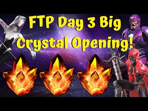 Lags Jr. Day 3 Lucky Crystal Opening! Highlights! FTP! - Marvel Contest of Champions