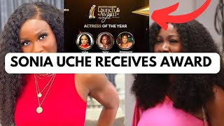 SONIA UCHE RECEIVES AWARD FROM THE NIGERIA ACTRESS ASSOCIATION