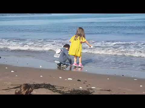 A relaxing beach with just the sound of the waves breaking