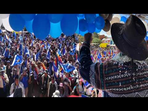 Evo en Concentración en La provincia Gualberto Villarroel Curahuara La Paz