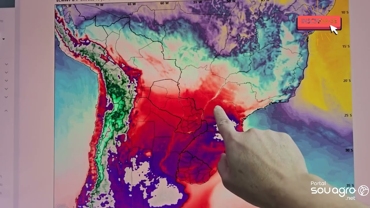 Intensa massa polar chegando ao Centro-Sul