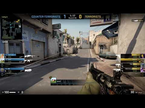 Ez M4 Clutch on De Dust2 CsGo, Covering Long A and A site