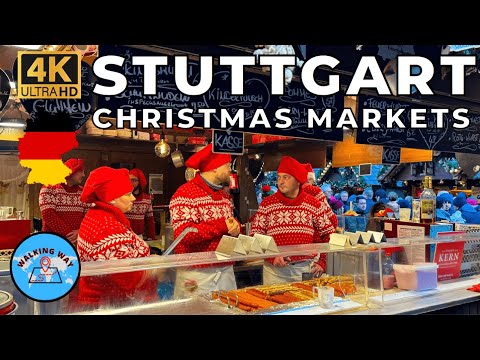 Stuttgart, Germany Christmas Markets - 4K 60fps with Immersive Sound & Captions